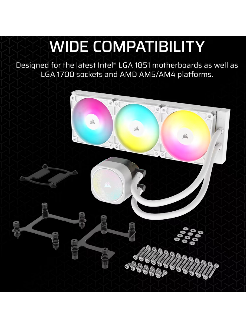 Corsair Liquid CPU Cooler | 360 RS ARGB | White 6 Corsair Liquid CPU Cooler | 360 RS ARGB | White 6