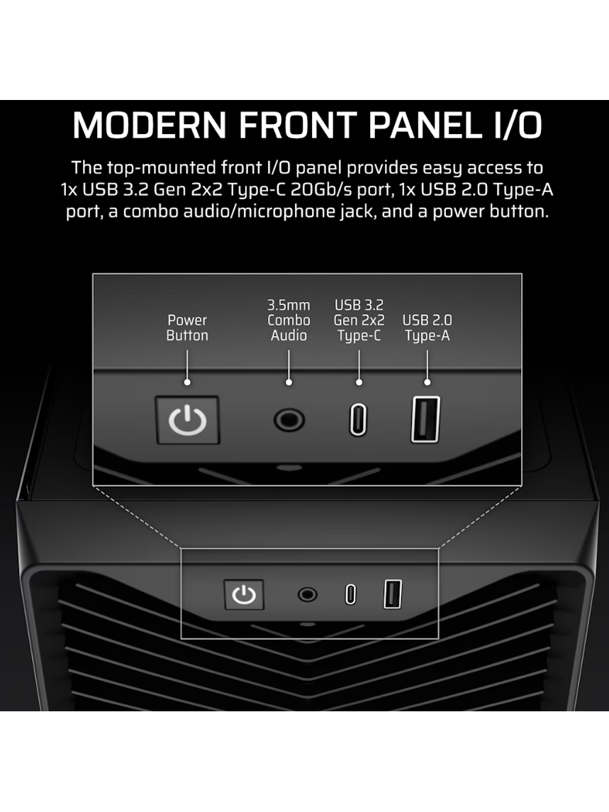 Corsair PC Case | 3200D RS | Black | Mid-Tower 7