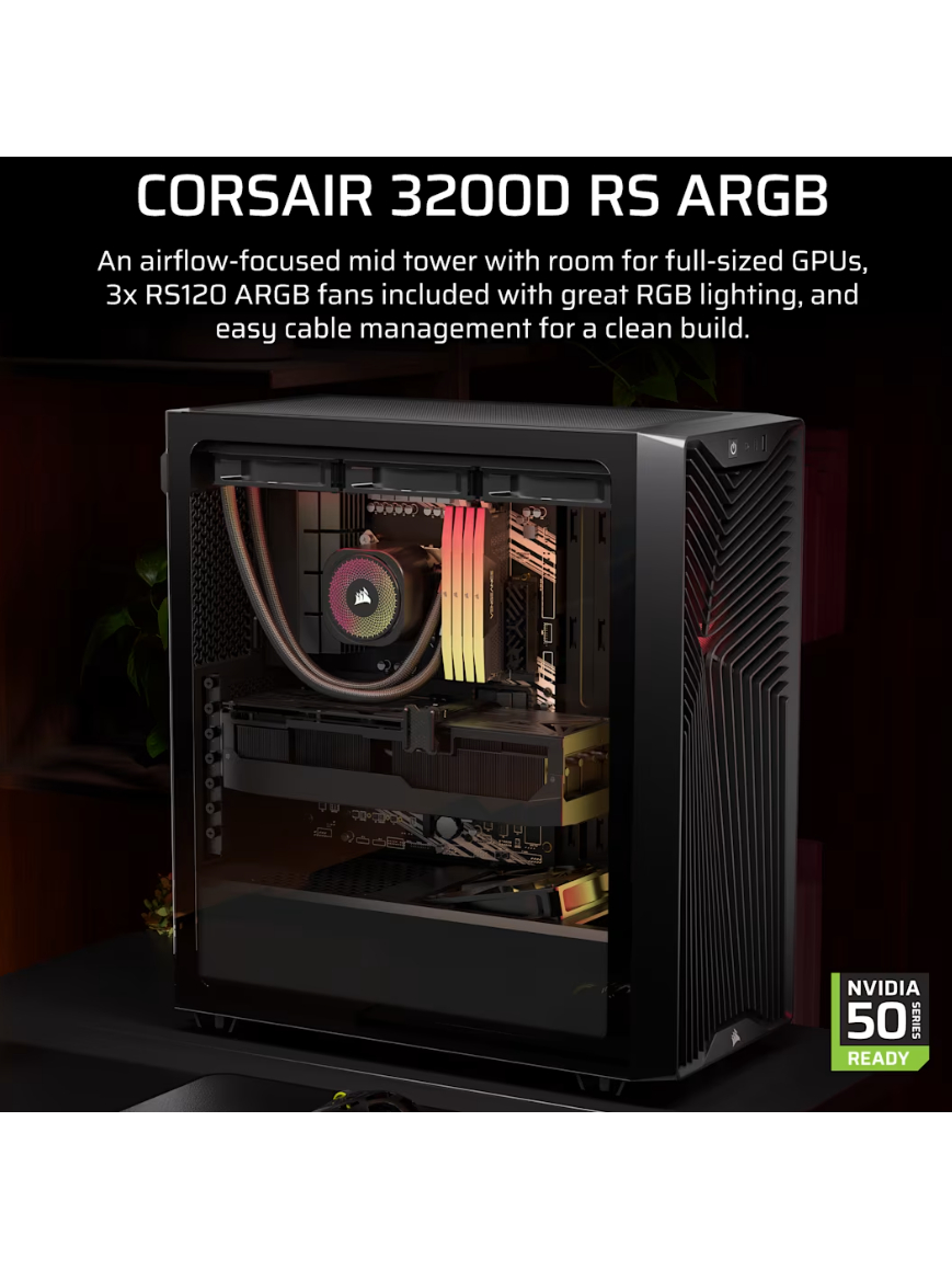 Corsair PC Case | 3200D RS | Black | Mid-Tower 1