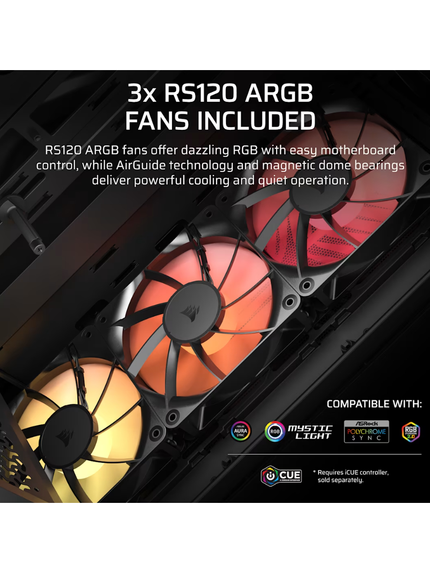 Corsair PC Case | 3200D RS ARGB | Smoke | Mid-Tower 4