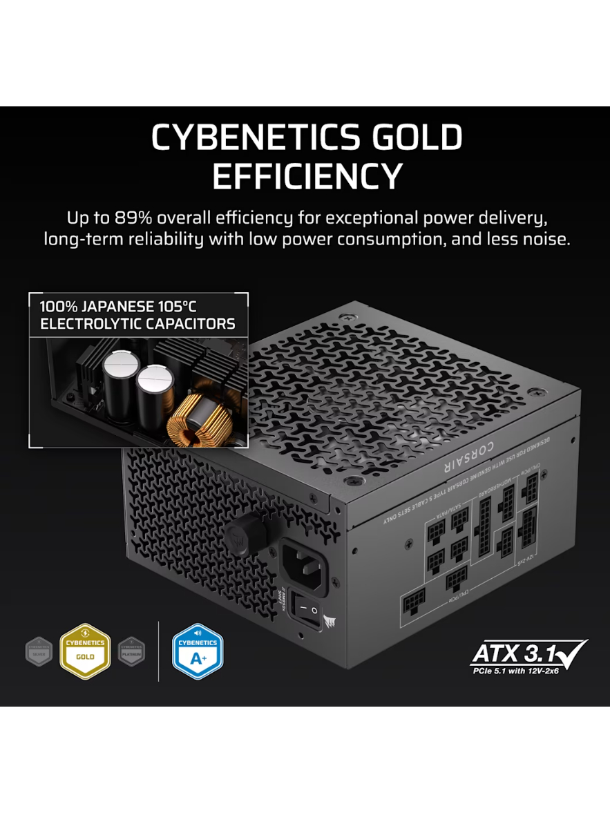 Corsair Fully Modular ATX Power Supply (EU) | RM850x SHIFT | 850 W | Black 5 Corsair Fully Modular ATX Power Supply (EU) | RM850x SHIFT | 850 W | Black 5