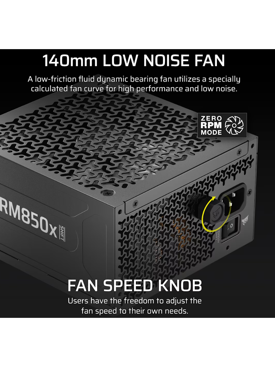 Corsair Fully Modular ATX Power Supply (EU) | RM850x SHIFT | 850 W | Black 6