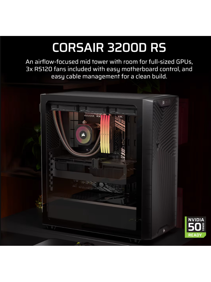 Corsair PC Case | 3200D RS | Smoke | Mid-Tower 1 Corsair PC Case | 3200D RS | Smoke | Mid-Tower 1