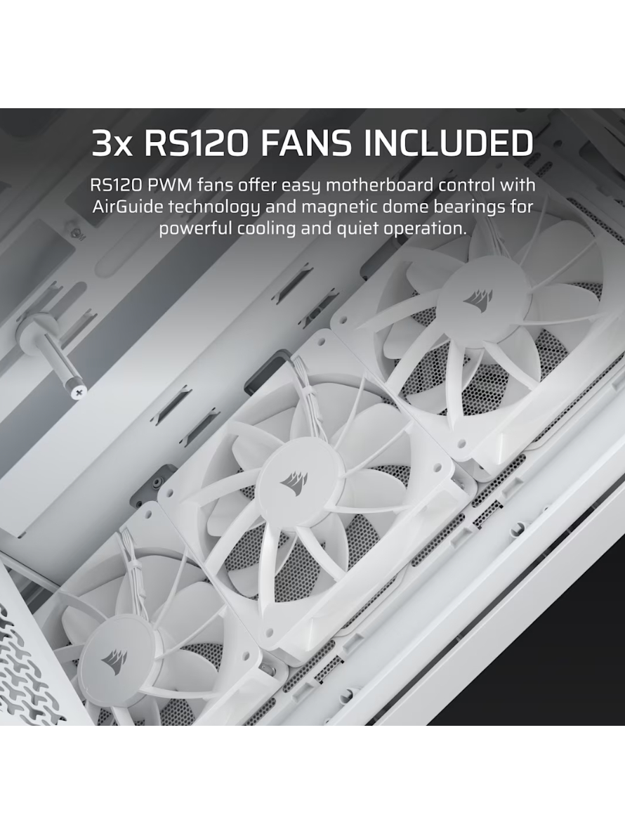 Corsair PC Case | 3200D RS | White | Mid-Tower 4 Corsair PC Case | 3200D RS | White | Mid-Tower 4