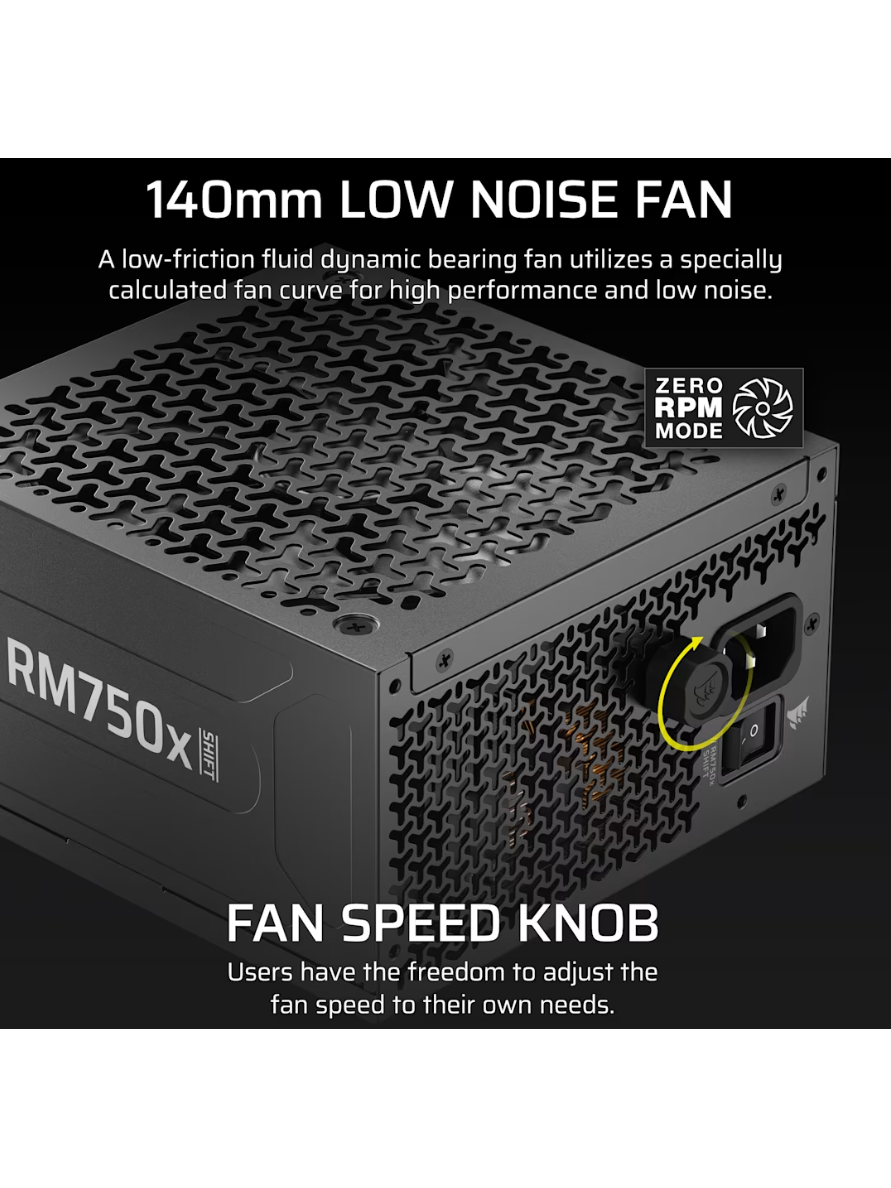 Corsair Fully Modular ATX Power Supply (EU) | RM750x SHIFT | 750 W | Black 6 Corsair Fully Modular ATX Power Supply (EU) | RM750x SHIFT | 750 W | Black 6