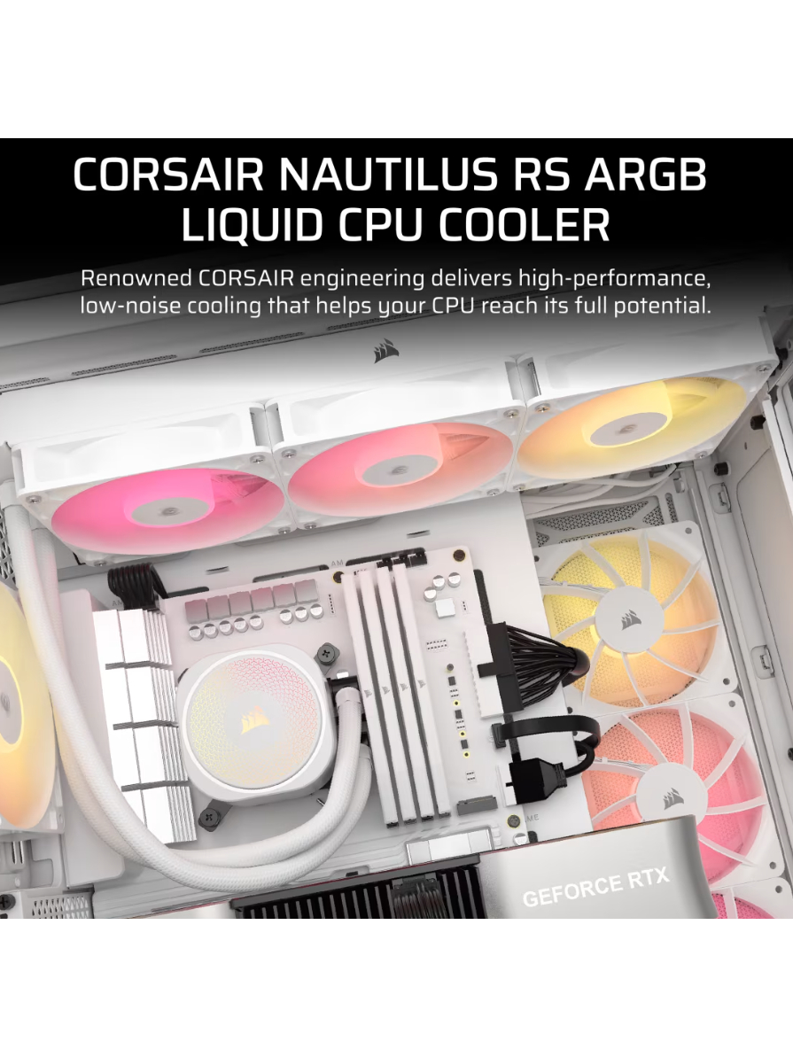 Corsair Liquid CPU Cooler | 360 RS ARGB | White 1 Corsair Liquid CPU Cooler | 360 RS ARGB | White 1