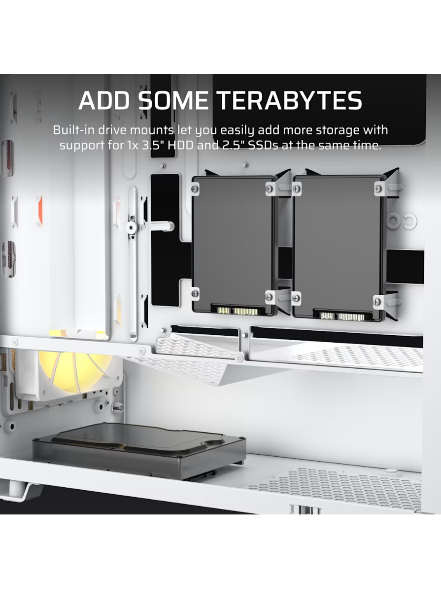 Corsair PC Case | 3200D RS ARGB | White | Mid-Tower 6 Corsair PC Case | 3200D RS ARGB | White | Mid-Tower 6