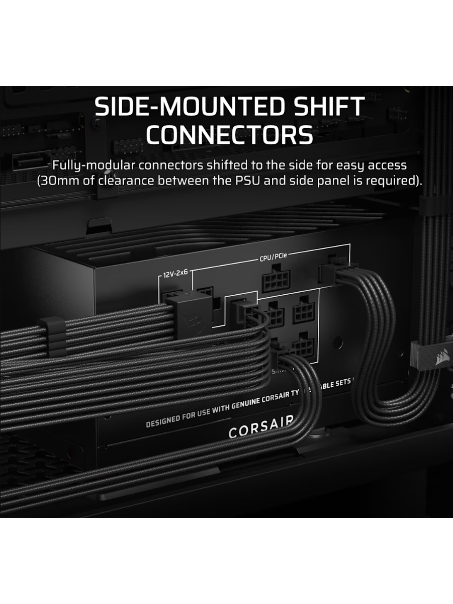 Corsair Fully Modular ATX Power Supply (EU) | RM850x SHIFT | 850 W | Black 3 Corsair Fully Modular ATX Power Supply (EU) | RM850x SHIFT | 850 W | Black 3