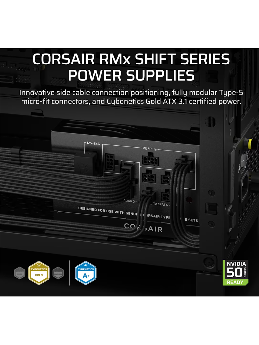 Corsair Fully Modular ATX Power Supply (EU) | RM850x SHIFT | 850 W | Black 1
