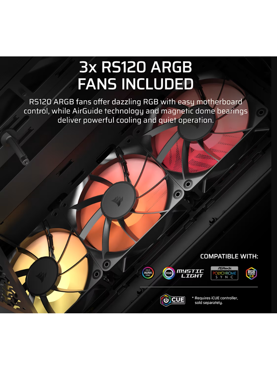 Corsair PC Case | 3200D RS | Black | Mid-Tower 4