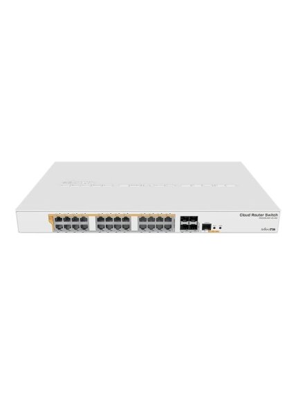 CRS328-24P-4S+RM Gigabit Ethernet POE/POE+ router/switch | 12 month(s) | PoE/Poe+ ports quantity 24 CRS328-24P-4S+RM Gigabit Ethernet POE/POE+ router/switch | 12 month(s) | PoE/Poe+ ports quantity 24