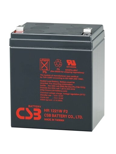 CSB | Battery, 12 V | HR1221WF2 | 21 W CSB | Battery, 12 V | HR1221WF2 | 21 W
