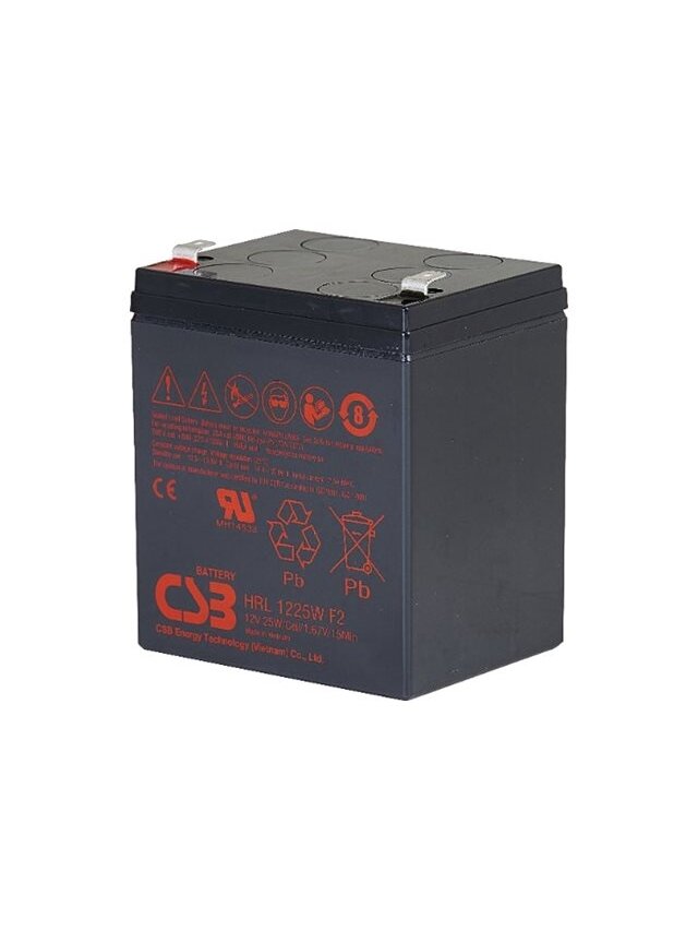 CSB Battery Battery 12V 6Ah 25W Pb F2 | HRL1225W