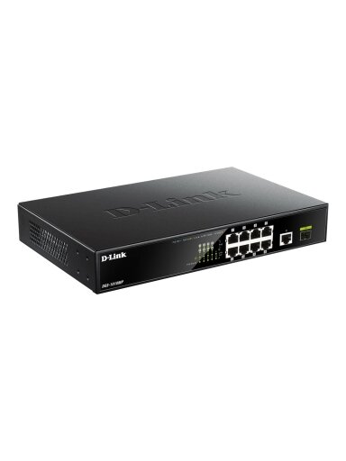 D-Link | 10 Gigabit port Switch with PoE | DGS-1010MP | Unmanaged | Desktop / Rackmount | Gigabit Ethernet (copper) ports quantity 1 | SFP ports quantity 1 | Power over Ethernet (PoE) ports quantity 8
