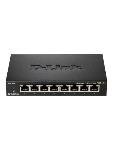 D-Link | Switch | DGS-108/E | Unmanaged | Desktop | Gigabit Ethernet (copper) ports quantity 8