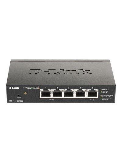 D-Link | 5-Port Gigabit PoE Smart Managed Switch and PoE Extender | DGS-1100-05PDV2 | Web managed | Desktop | Power supply type External D-Link | 5-Port Gigabit PoE Smart Managed Switch and PoE Extender | DGS-1100-05PDV2 | Web managed | Desktop | Power supply type External