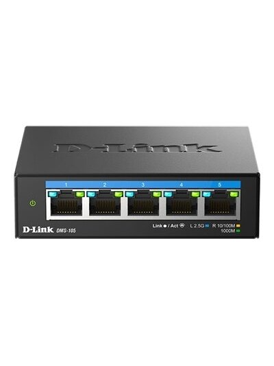 D-Link DMS-105/E | 5-Port 2.5G Multi-Gigabit Desktop Switch | Desktop | Unmanaged 2