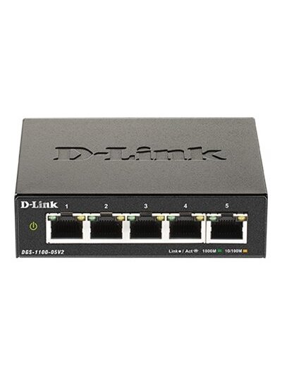 D-Link | Smart Managed Switch | DGS-1100-05V2/E | Managed L2 | Rackmountable | Gigabit Ethernet (copper) ports quantity 5