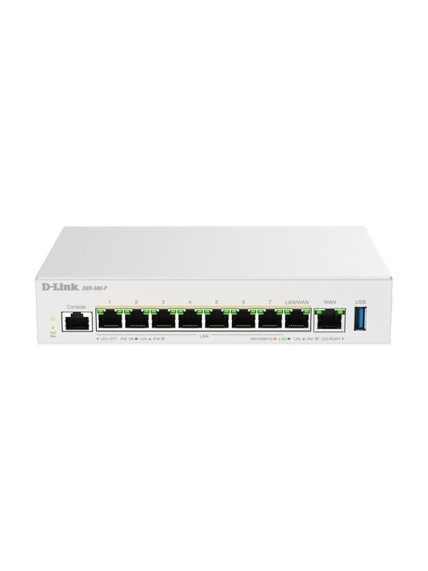 D-Link Wireless router | DBR-600-P/E | 10/100/1000 Mbit/s | Ethernet LAN (RJ-45) ports 8 | Mesh Support Yes | MU-MiMO No | No mobile broadband 2