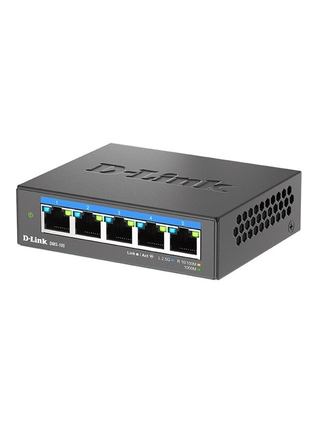 D-Link DMS-105/E | 5-Port 2.5G Multi-Gigabit Desktop Switch | Desktop | Unmanaged