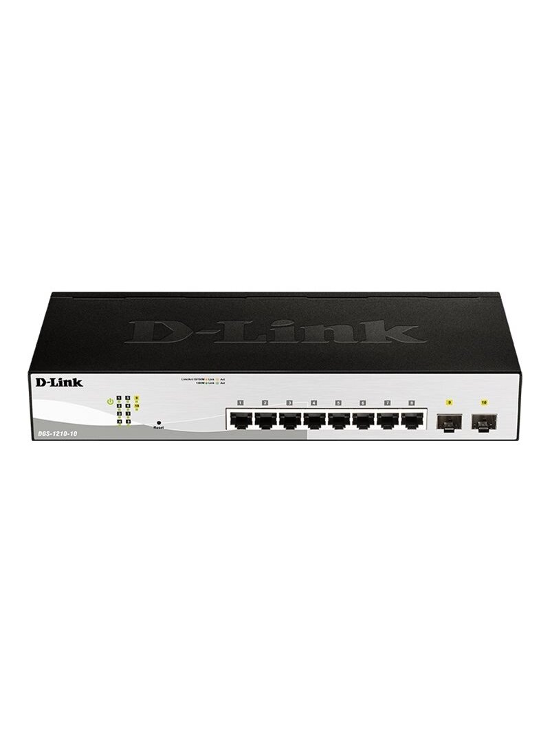 D-Link | 10-Port Gigabit Smart Managed Switch | DGS-1210-10 | Managed L2+ | Rackmountable D-Link | 10-Port Gigabit Smart Managed Switch | DGS-1210-10 | Managed L2+ | Rackmountable