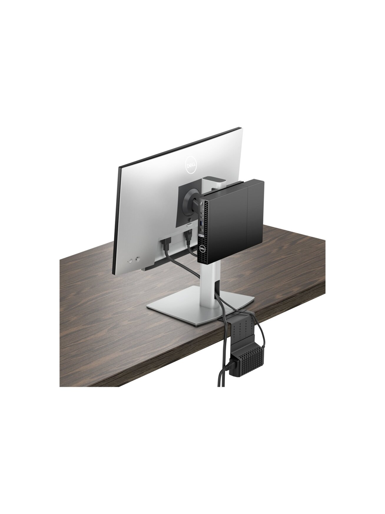 Dell | Desk Mount | OptiPlex Micro AIO MFS22 | Tilt, swivel, height adjustment, pivot | 19-27 " | Silver 4