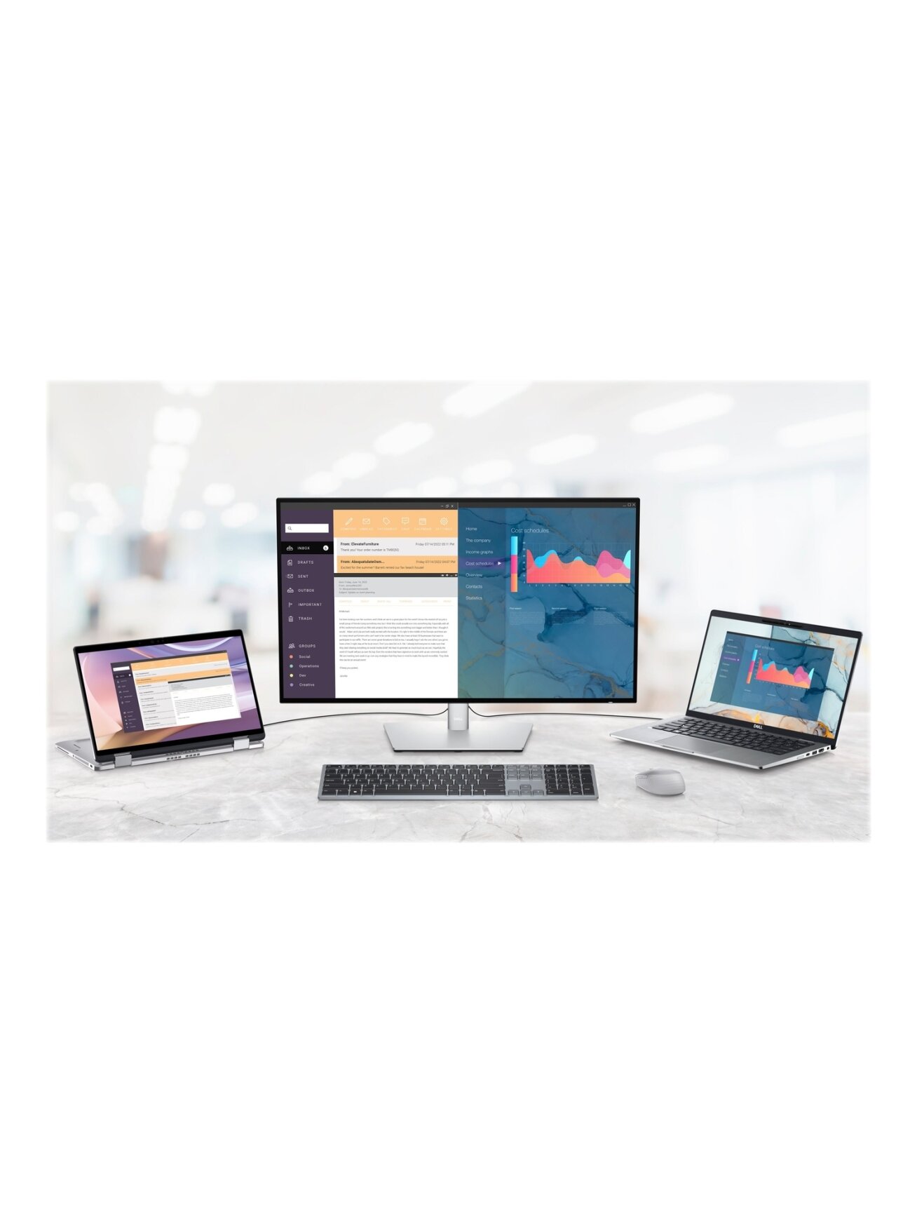 Dell | Keyboard | KB700 | Keyboard | Wireless | US | Titan Gray 7