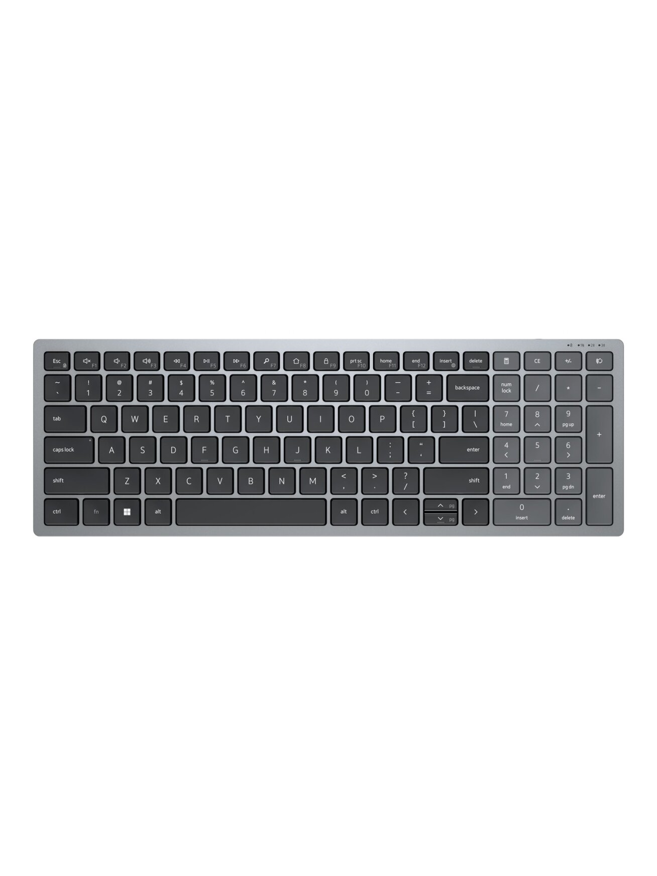 Dell | Keyboard | KB740 | Keyboard | Wireless | Russian | Titan Gray