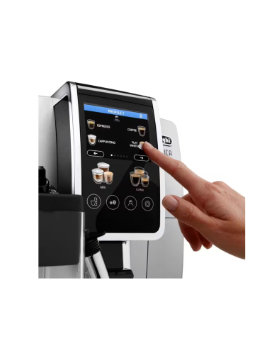 Delonghi | Coffee Maker | Dinamica Plus ECAM380.85.SB | Pump pressure 15 bar | Built-in milk frother | Automatic | 1450 W | Stainless Steel/Black