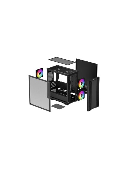 Deepcool | Micro-ATX CASE | CC360 | Black | Mini-ITX / Micro-ATX | ATX PS2 (maximum length: 160mm) 11 Deepcool | Micro-ATX CASE | CC360 | Black | Mini-ITX / Micro-ATX | ATX PS2 (maximum length: 160mm) 11