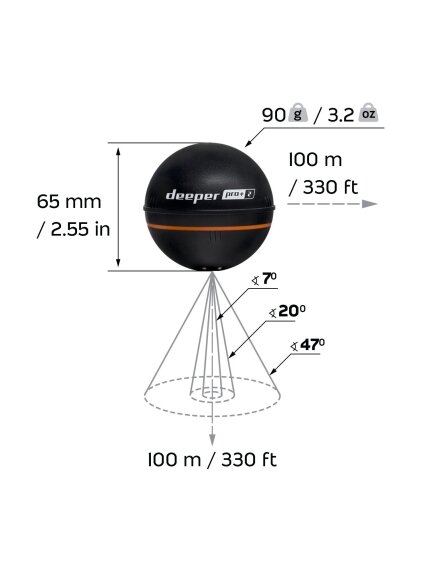 Deeper | Smart Sonar PRO+2 | Sonar | Wi-Fi | Black 2 Deeper | Smart Sonar PRO+2 | Sonar | Wi-Fi | Black 2