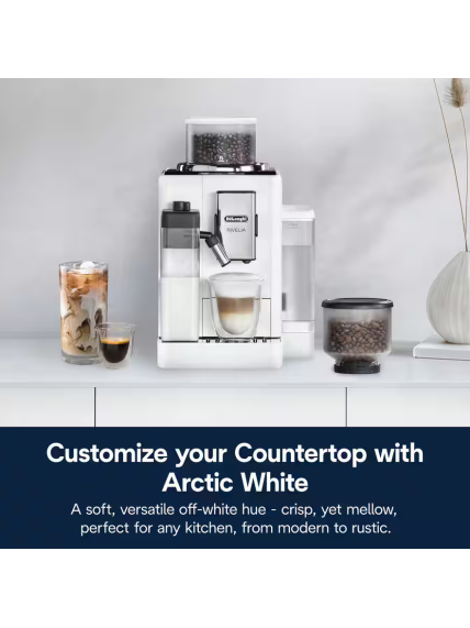 Delonghi | Coffee maker | Rivelia EXAM440.55.W | Pump pressure 19 bar | Built-in milk frother | Fully Automatic | 1450 W | Arctic White 6