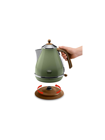 Delonghi | Kettle | KBOV 2001.GR | Electric | 2000 W | 1.7 L | 360° rotational base | Green 3