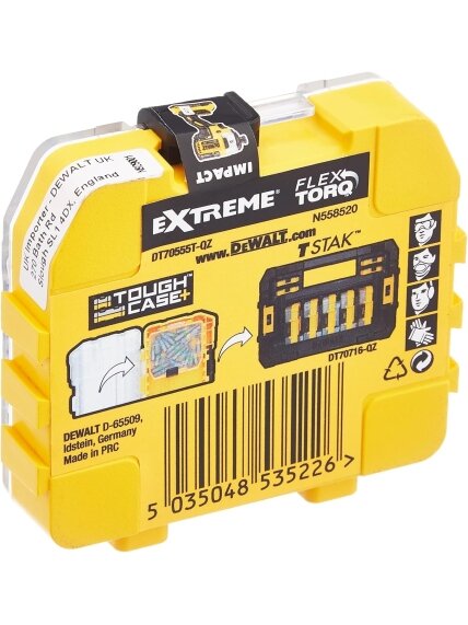 DEWALT DT70555T-QZ Extreme FLEXTORQ 25pc Set PH2 25mm in Small Bulk Storage Case 1