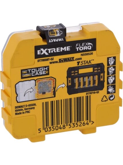 DEWALT DT70558T-QZ Extreme FLEXTORQ 25pc Set T25 25mm in Small Bulk Storage Case 1 DEWALT DT70558T-QZ Extreme FLEXTORQ 25pc Set T25 25mm in Small Bulk Storage Case 1