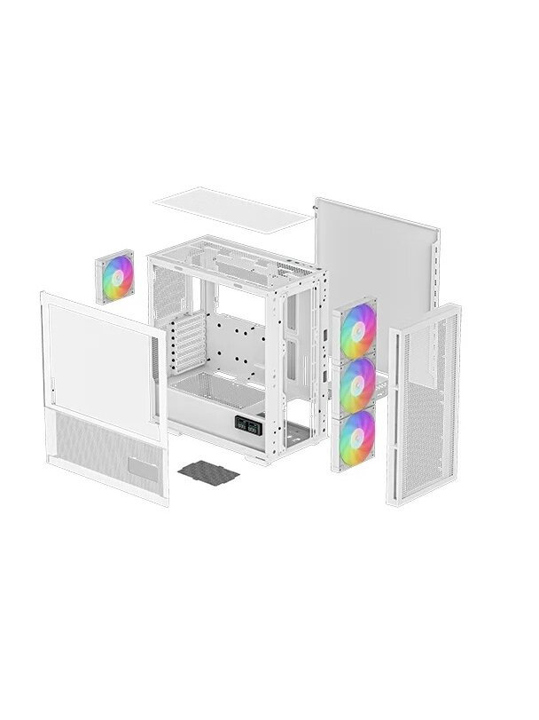 Deepcool | MID TOWER CASE | CH560 Digital | Side window | White | Mid-Tower | ATX PS2 3 Deepcool | MID TOWER CASE | CH560 Digital | Side window | White | Mid-Tower | ATX PS2 3