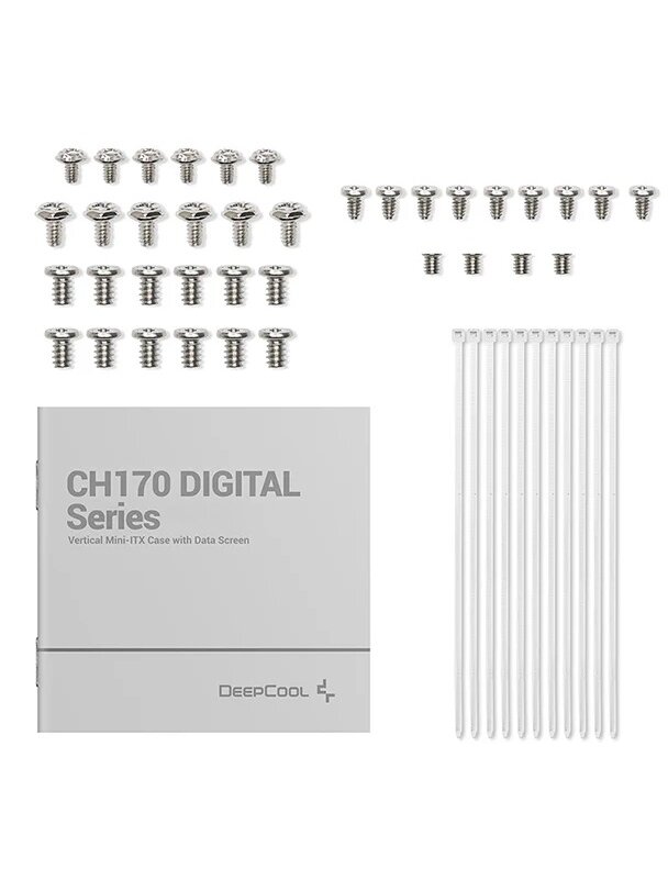 Deepcool PC Gaming Case | CH170 DIGITAL | White | Mini ITX | ATX PS2 4 Deepcool PC Gaming Case | CH170 DIGITAL | White | Mini ITX | ATX PS2 4