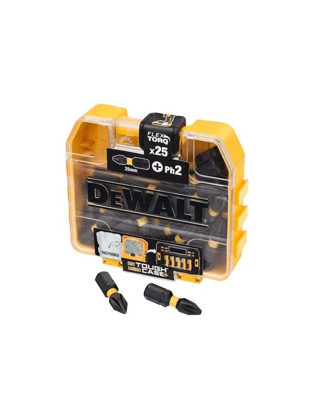 DEWALT DT70555T-QZ Extreme FLEXTORQ 25pc Set PH2 25mm in Small Bulk Storage Case DEWALT DT70555T-QZ Extreme FLEXTORQ 25pc Set PH2 25mm in Small Bulk Storage Case