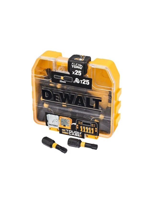 DEWALT DT70558T-QZ Extreme FLEXTORQ 25pc Set T25 25mm in Small Bulk Storage Case