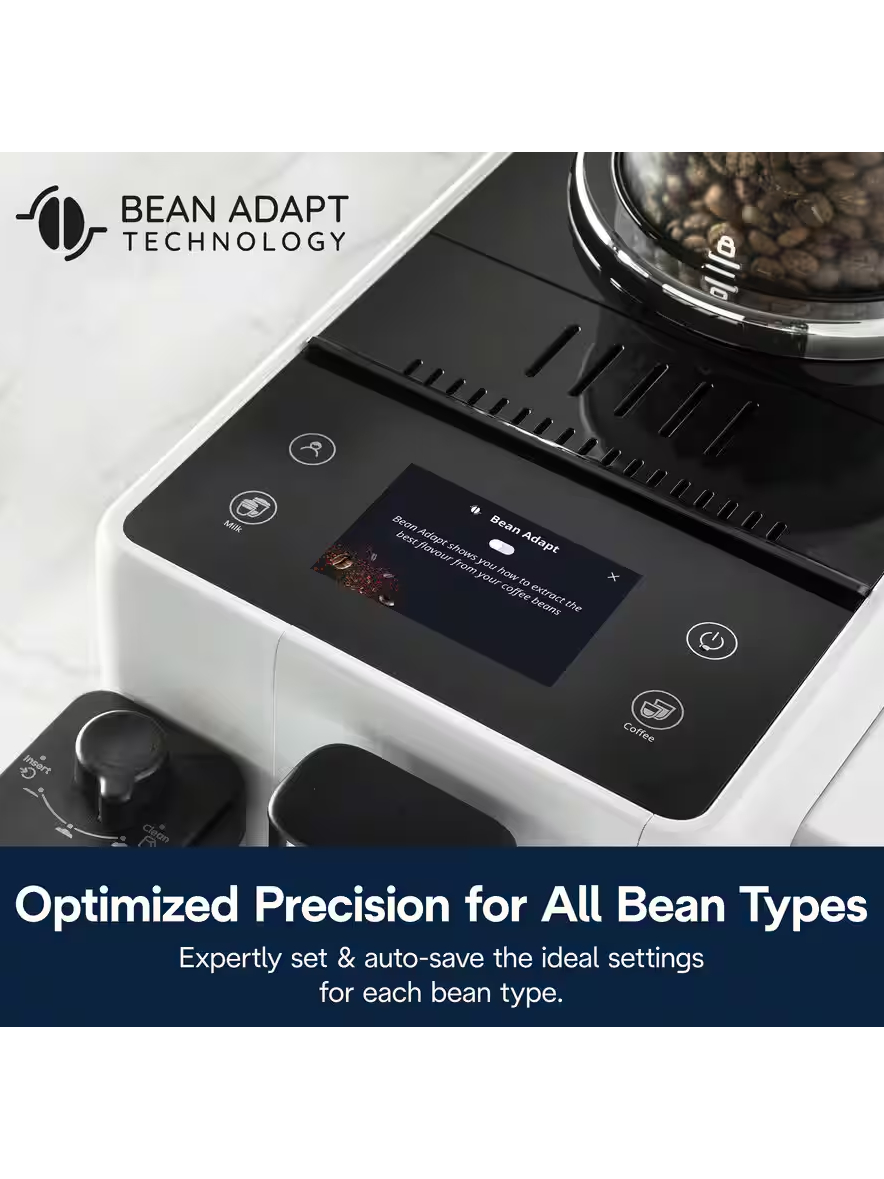 Delonghi | Coffee maker | Rivelia EXAM440.55.W | Pump pressure 19 bar | Built-in milk frother | Fully Automatic | 1450 W | Arctic White 9 Delonghi | Coffee maker | Rivelia EXAM440.55.W | Pump pressure 19 bar | Built-in milk frother | Fully Automatic | 1450 W | Arctic White 9
