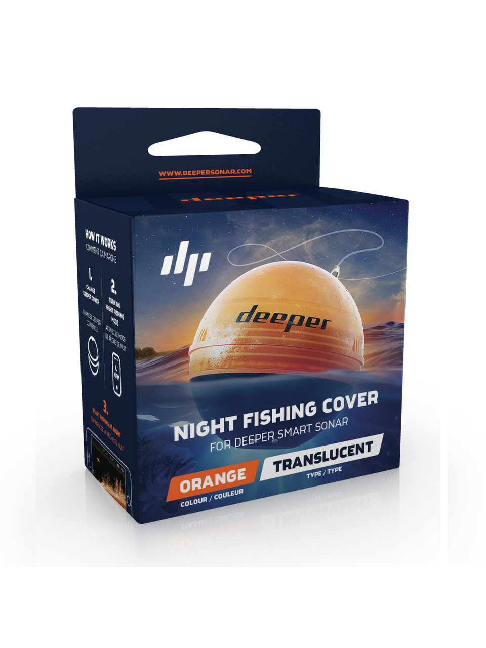 Deeper | ITGAM0001 | Night cover | Night Fishing Cover | Orange 1