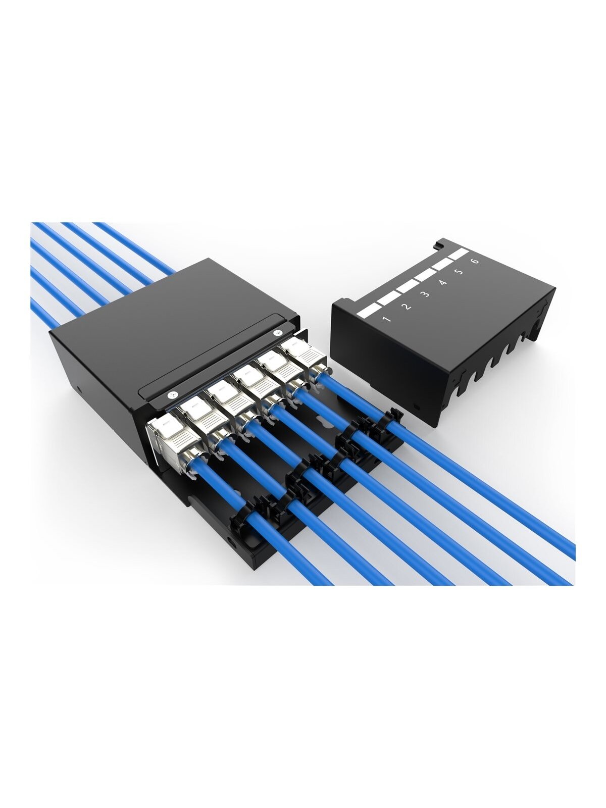Digitus Consolidation point box, 6-port Keystone modules with intelligent cable manager | DN-93708-6 Digitus Consolidation point box, 6-port Keystone modules with intelligent cable manager | DN-93708-6