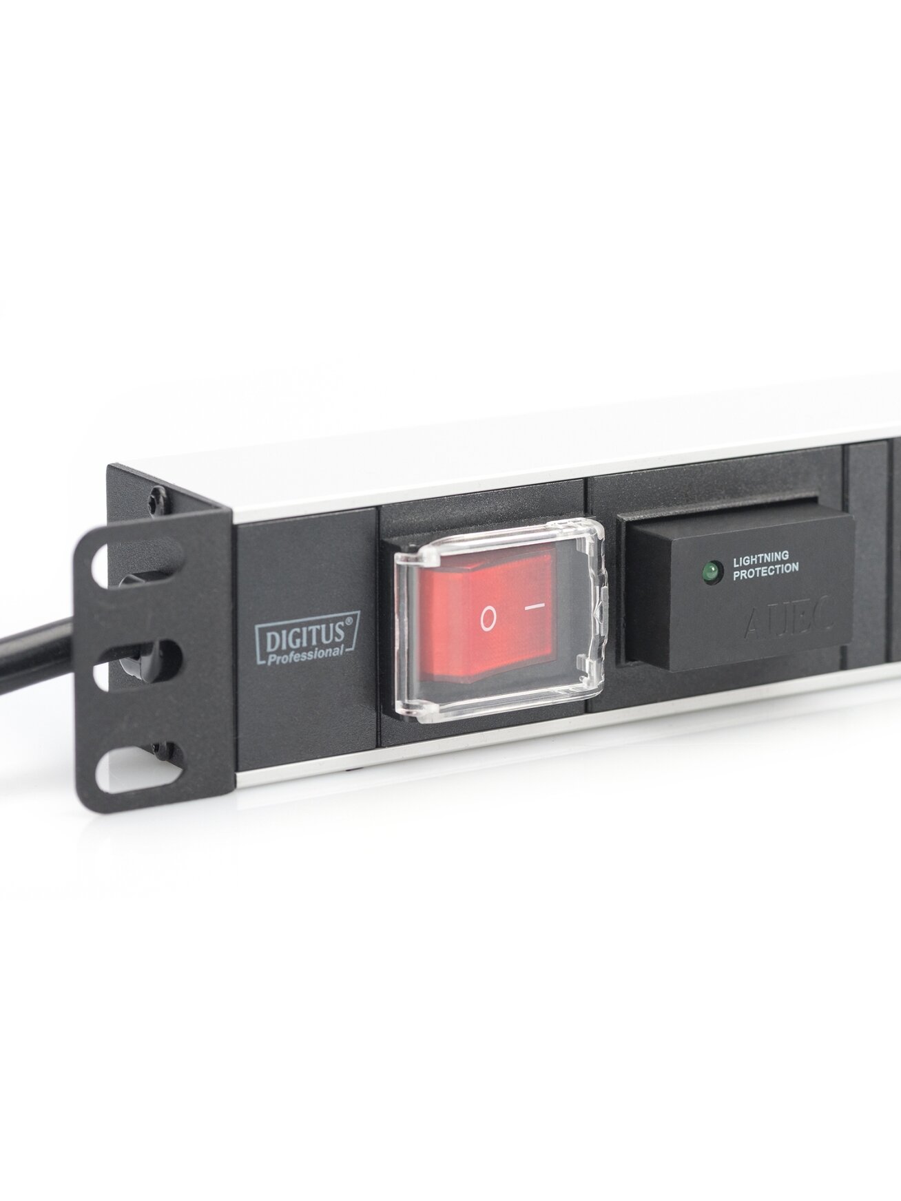Digitus | 1U Aluminum PDU, rackmountable, 7x safety outlet 16A Plug, 250VAC 50/60Hz, switch, surge protection | DN-95407 2