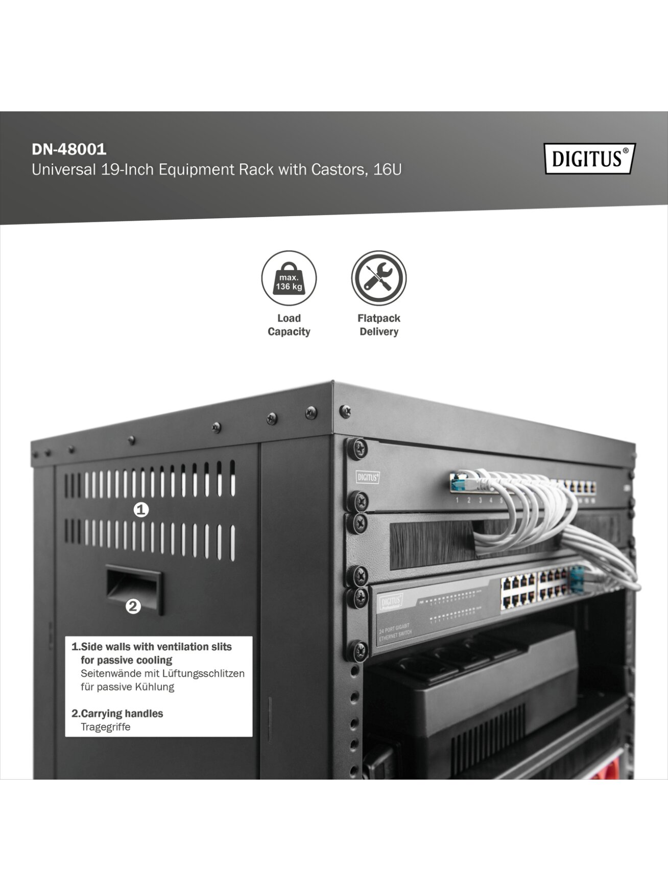 Digitus AVS Rack | DN-48001 | Black 1