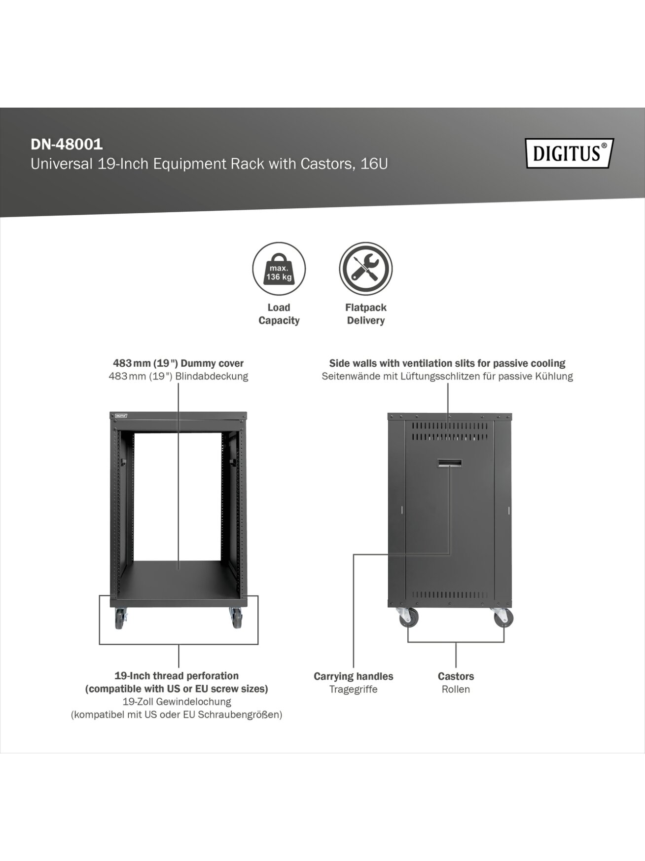 Digitus AVS Rack | DN-48001 | Black 2