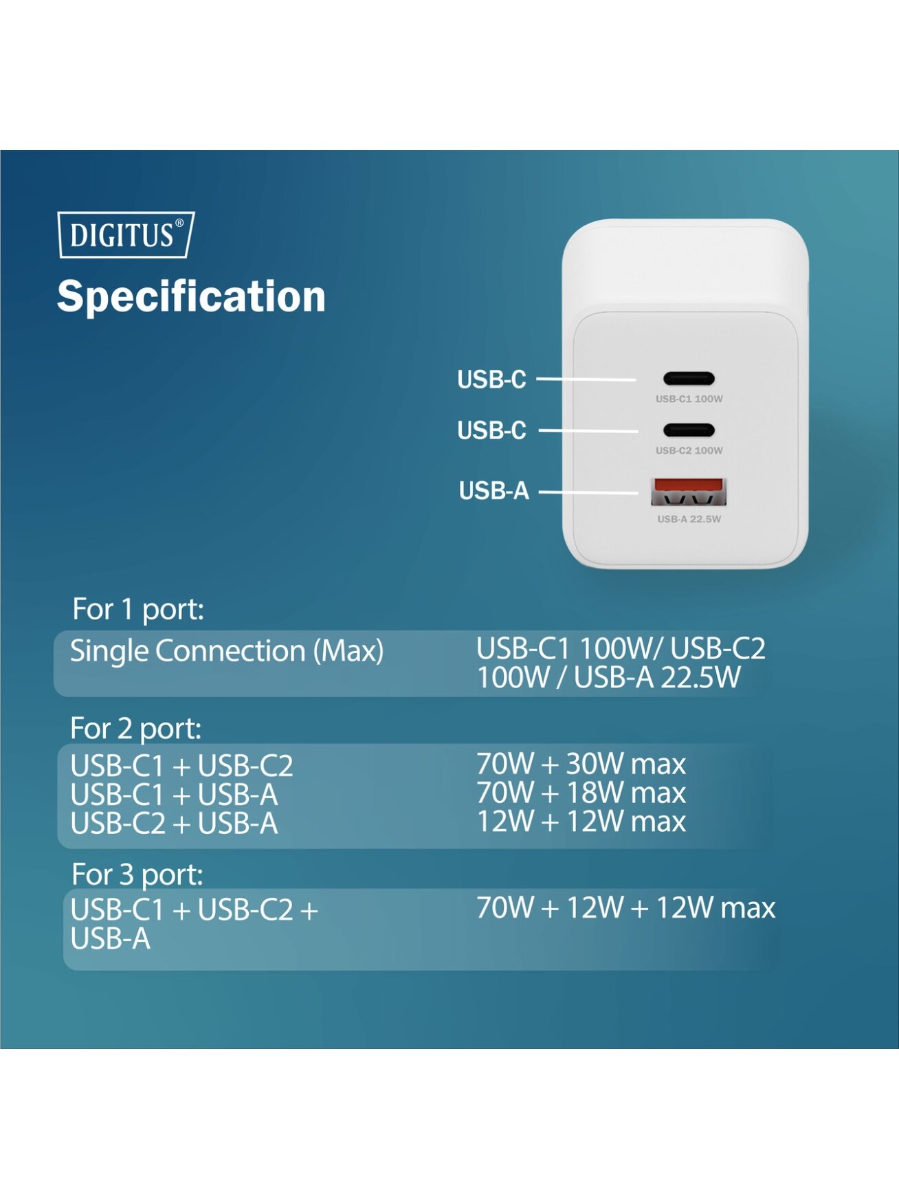 Digitus Battery charger, 100W | DA-10304 9