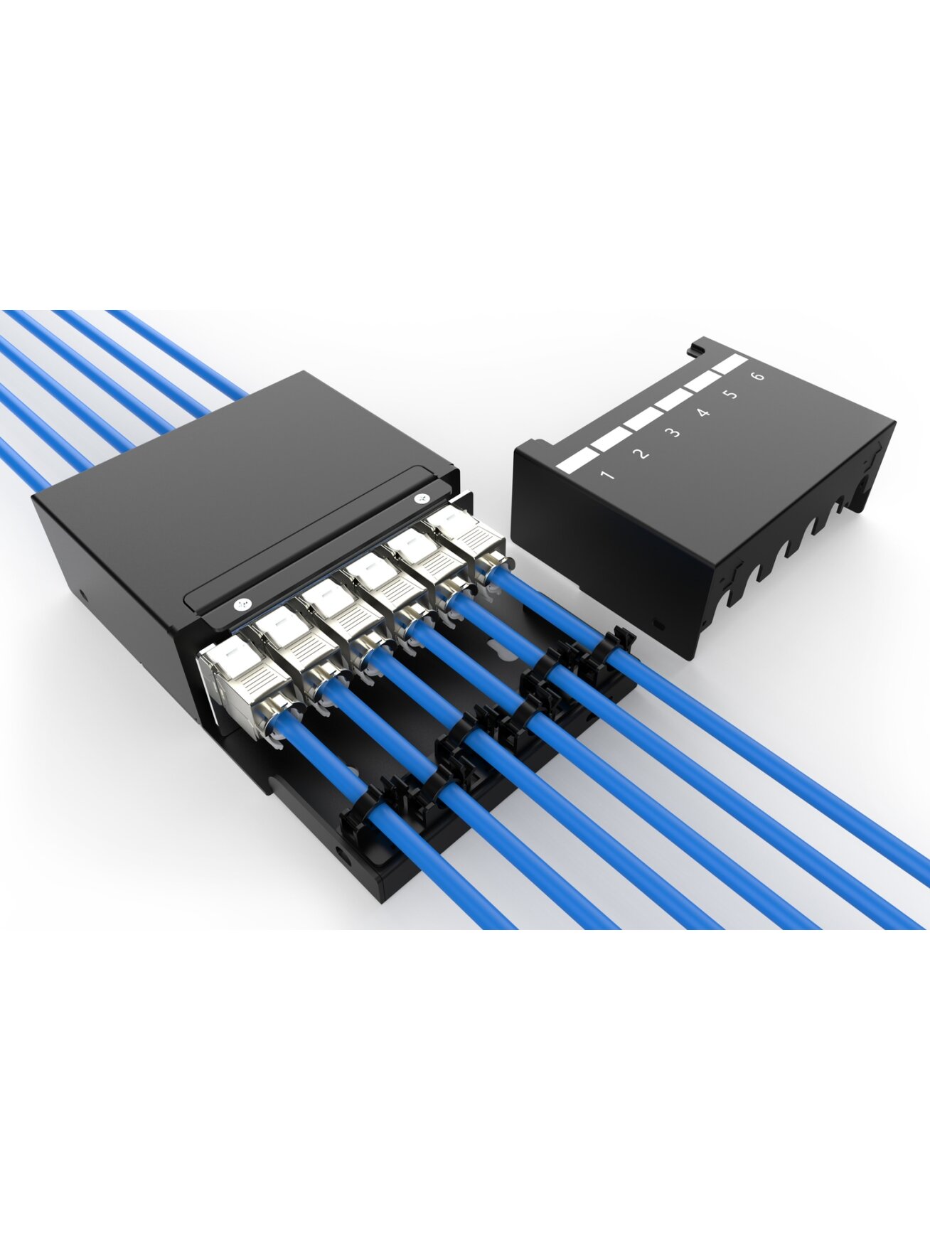 Digitus Consolidation point box, 6-port Keystone modules with intelligent cable manager | DN-93708-6 3 Digitus Consolidation point box, 6-port Keystone modules with intelligent cable manager | DN-93708-6 3