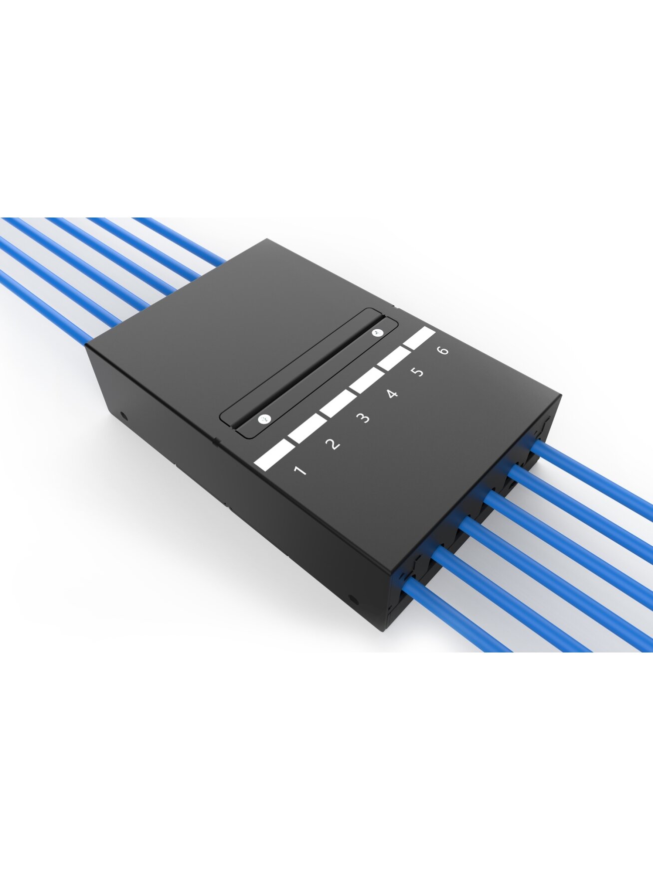 Digitus Consolidation point box, 6-port Keystone modules with intelligent cable manager | DN-93708-6 4 Digitus Consolidation point box, 6-port Keystone modules with intelligent cable manager | DN-93708-6 4