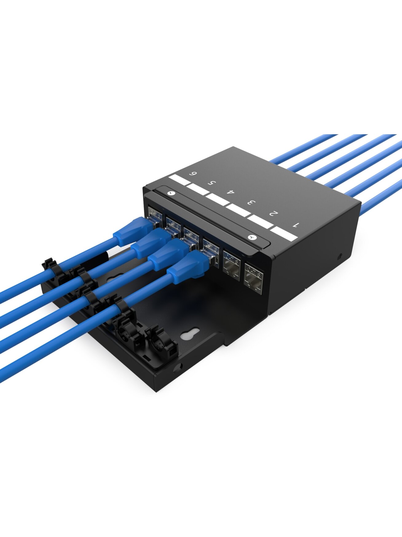 Digitus Consolidation point box, 6-port Keystone modules with intelligent cable manager | DN-93708-6 5 Digitus Consolidation point box, 6-port Keystone modules with intelligent cable manager | DN-93708-6 5
