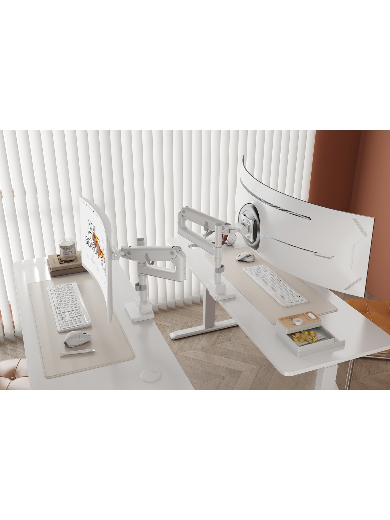 Digitus Desk Mount | DA-90476 Single Monitor Mount | Height, tilt, pivot, rotation, depth | 57 " | Maximum weight (capacity) 27 kg | White 7 Digitus Desk Mount | DA-90476 Single Monitor Mount | Height, tilt, pivot, rotation, depth | 57 " | Maximum weight (capacity) 27 kg | White 7